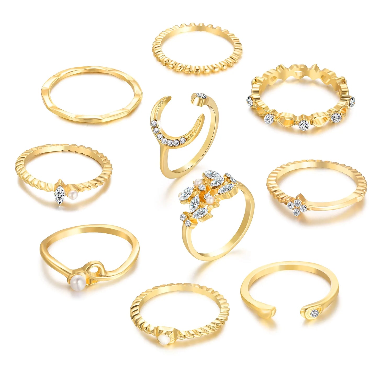 Gold Ring Set for Women by Madeline Jewels