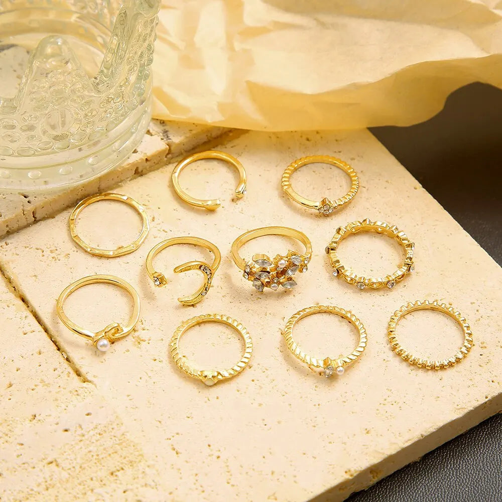 Gold Ring Set for Women by Madeline Jewels