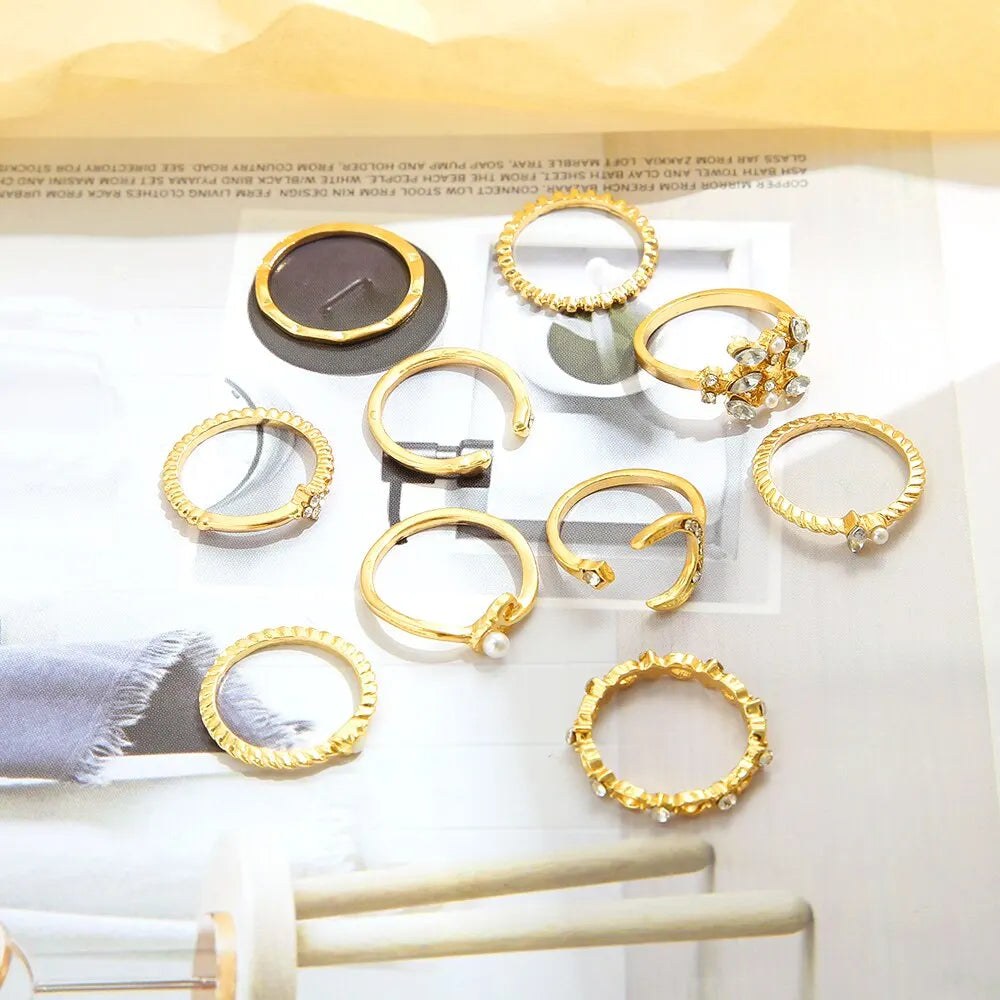 Gold Ring Set for Women by Madeline Jewels