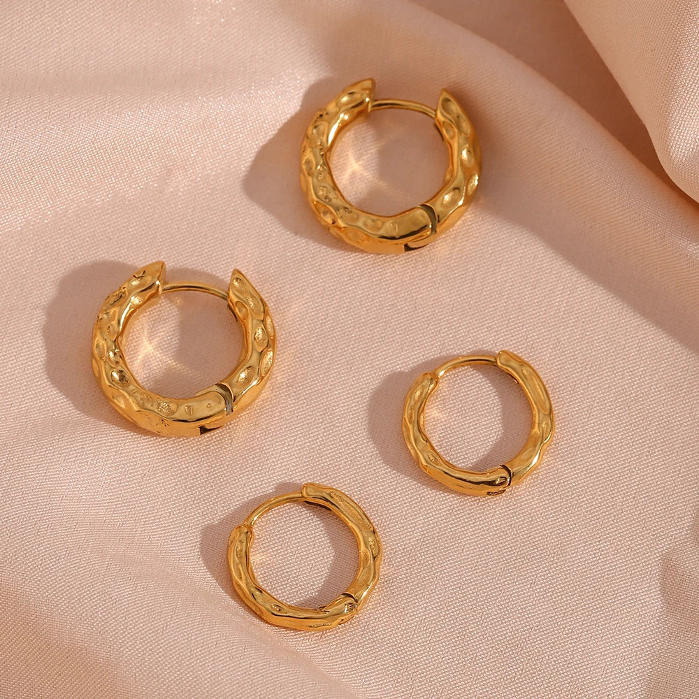 Madeline Jewels Gold Plated Hoop Earrings