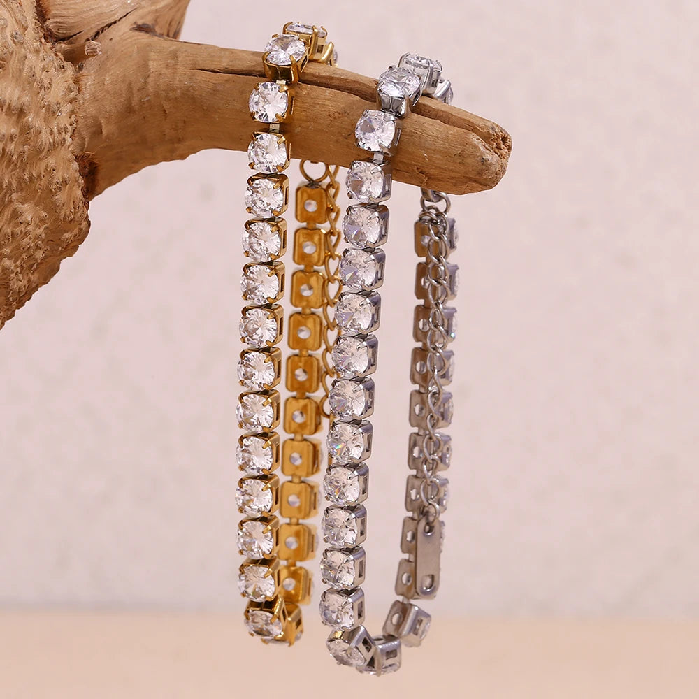 Madeline Jewels 18K Gold Plated Zircon Bracelet