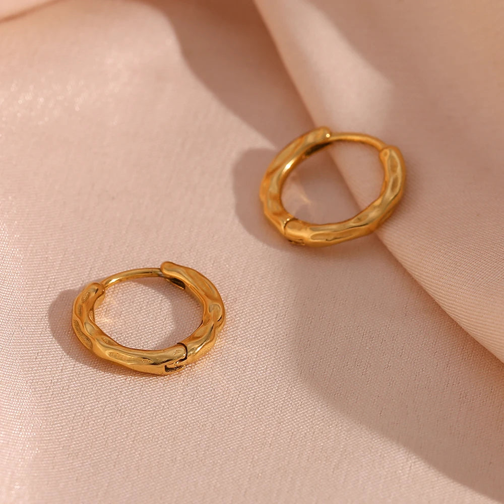 Madeline Jewels Gold Plated Hoop Earrings