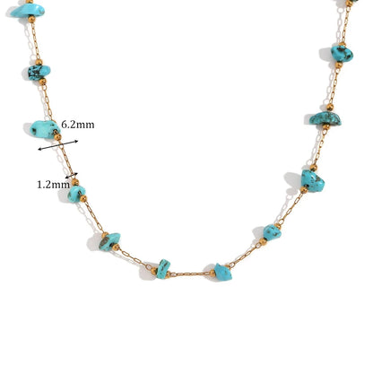 Blue Stone Necklace and Bracelet Set by Madeline Jewels